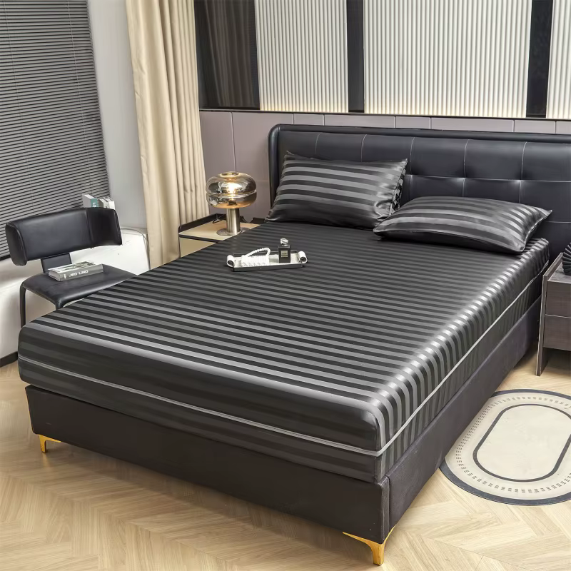 Housse de matelas en satin ajustée