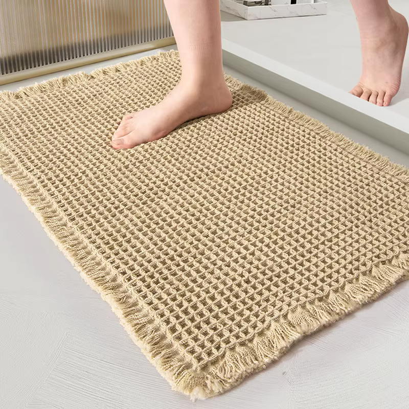 Tapis de sol tissé pour salle de bain