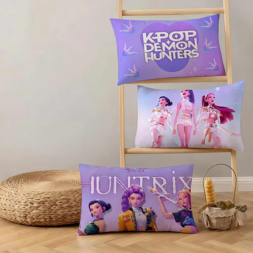 Housse de coussin rectangulaire K-KPop D-Demon H-Hunters-ES