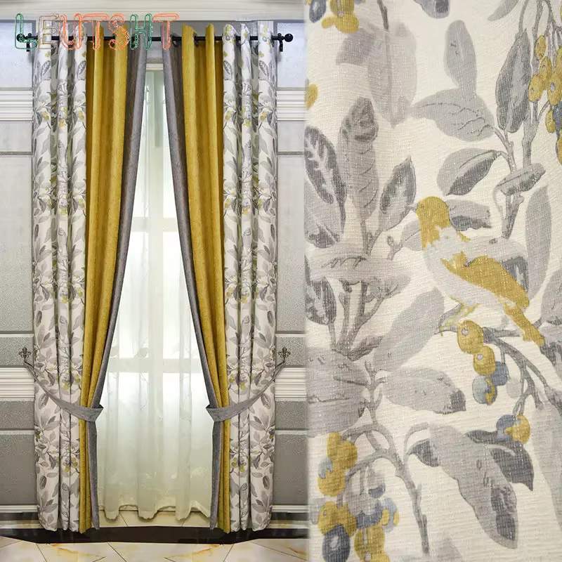 Rideaux modernes pour salon salle à manger chambre Chenille Jacquard rideau couture latérale Design fenêtre cuisine