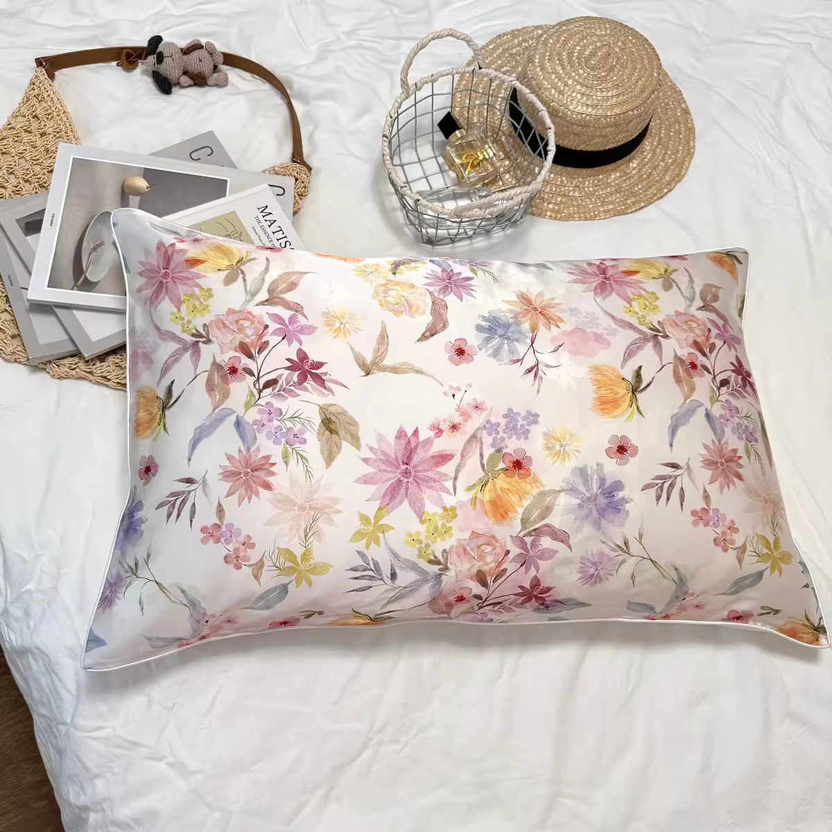 Taie d'oreiller en soie naturelle pure 25 Momme