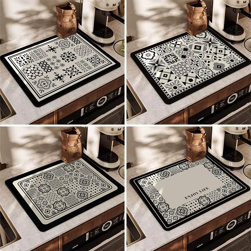 Tapis de séchage de vaisselle absorbant