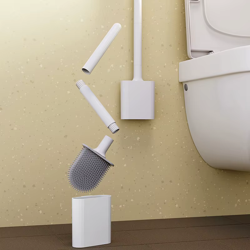 Brosse de toilette en silicone anti-fuite