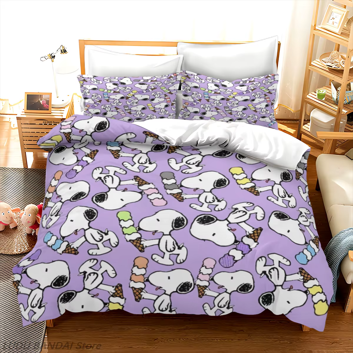 Parure de lit Snoopy, ensemble de literie Snoopy