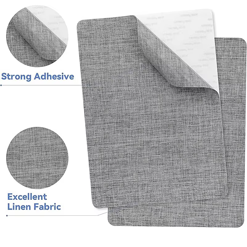 Feuille de fixation en tissu de lin auto-adhésif
