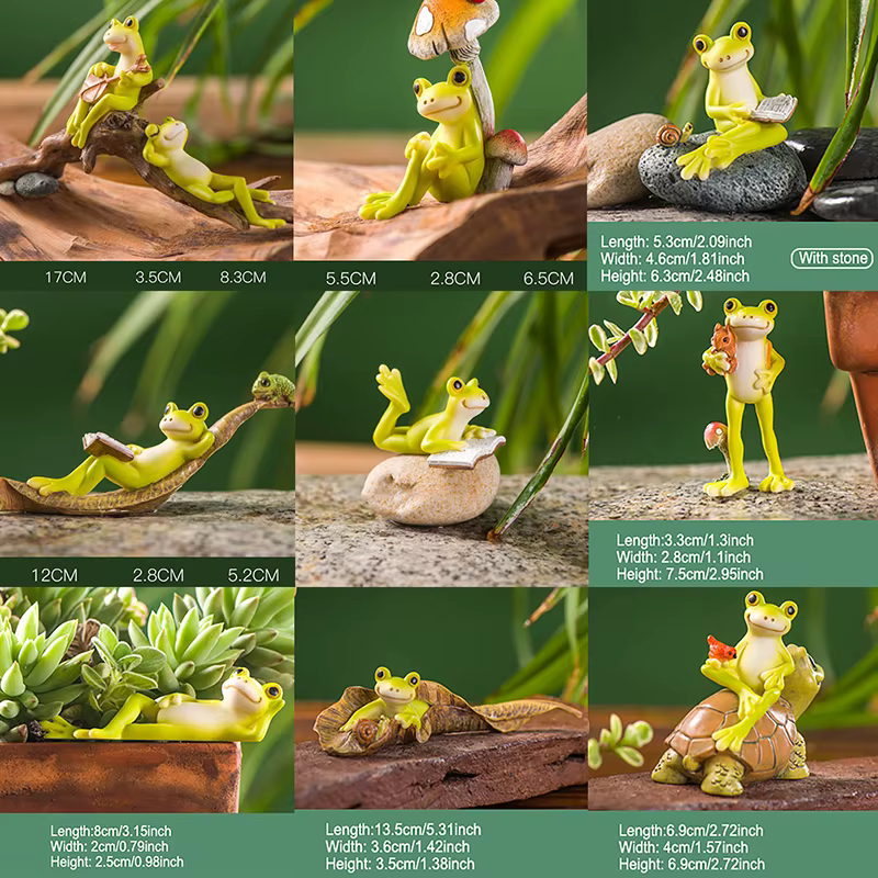 Figurine drôle de grenouille d'Auckland pour la décoration intérieure de la maison