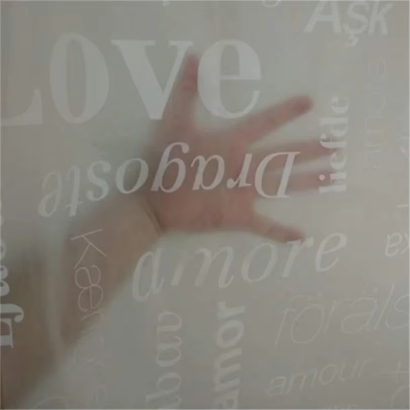 Rideaux de douche de bain transparents LOVE avec crochets