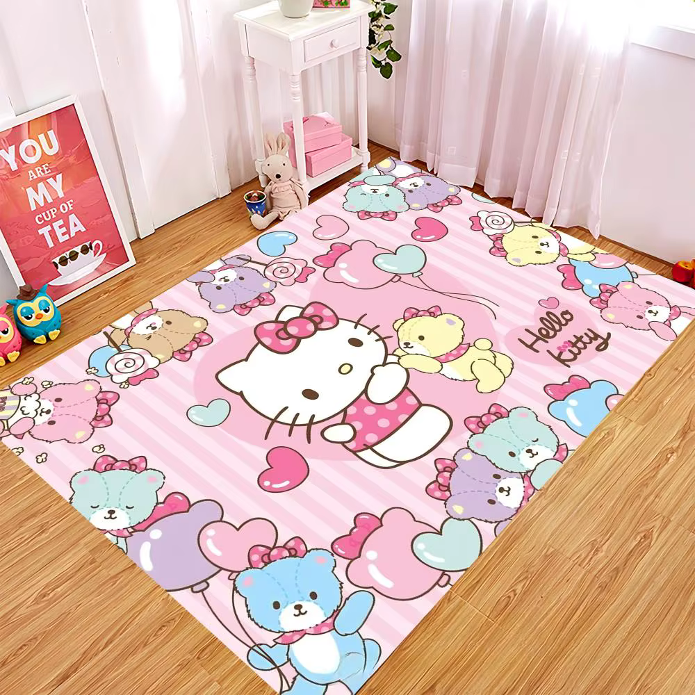 Tapis rectangulaire Kawaii Hello Kitty