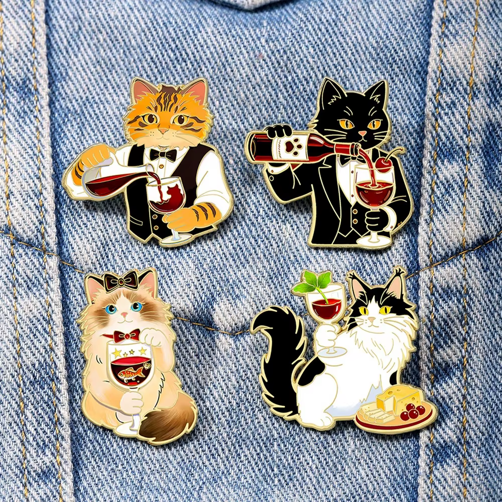 Broche Chat Barman