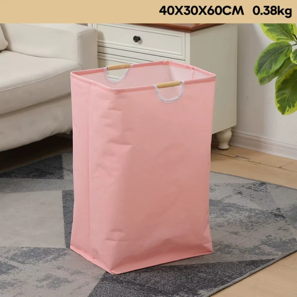 Panier à linge Portable de grande capacité en lin avec poignée