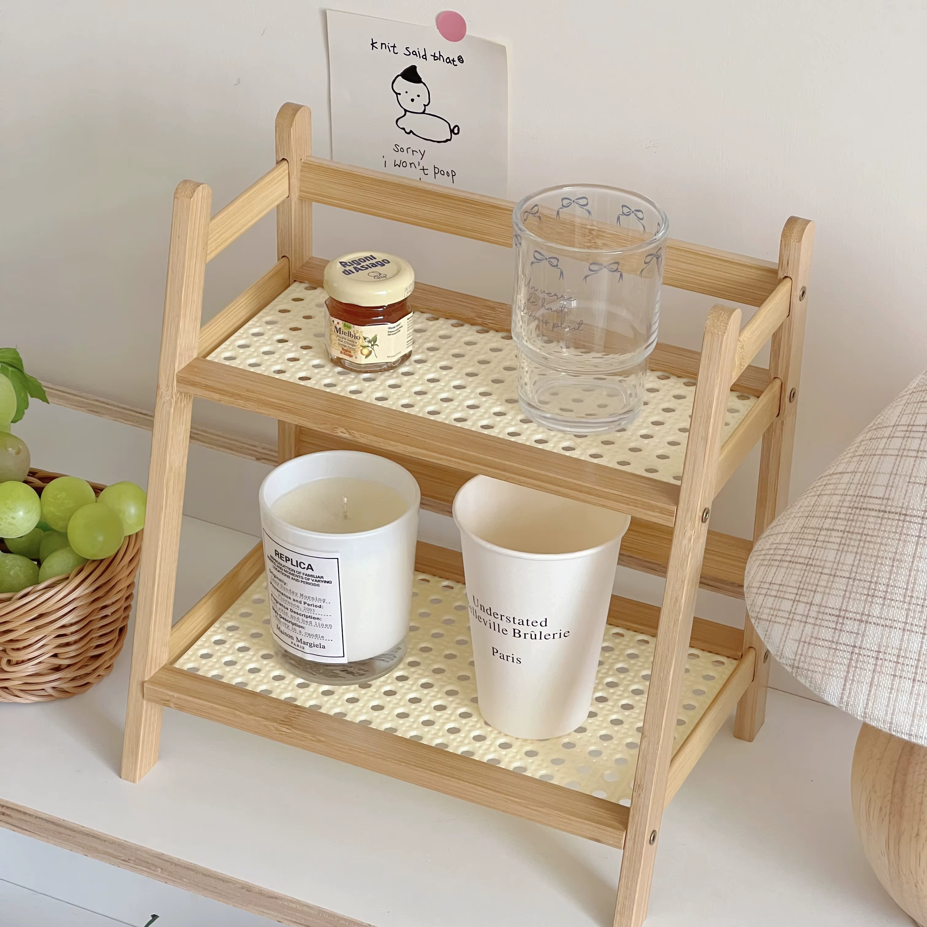 Étagère de rangement en bois pour cuisine