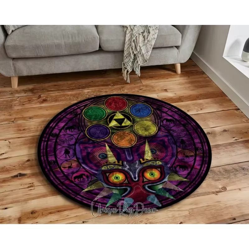 Tapis rond avec symbole de Zelda