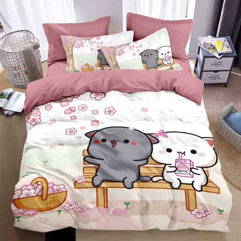 Dessin animé mignon Bubu Dudu ensemble de housse de couette