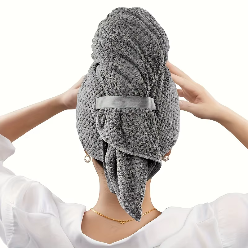 Serviette pour cheveux en microfibre