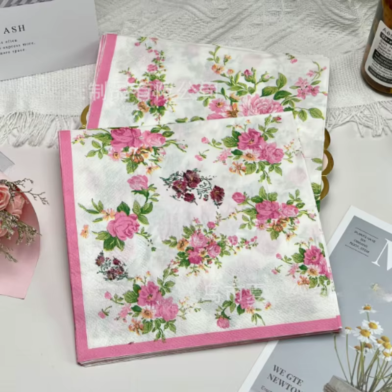 Mouchoirs College floraux pour mère et bébé