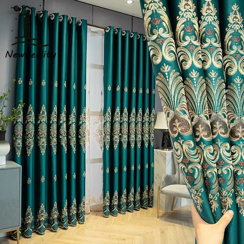 Rideaux européens pour salon salle à manger chambre luxe entièrement occultant isolation thermique acoustique