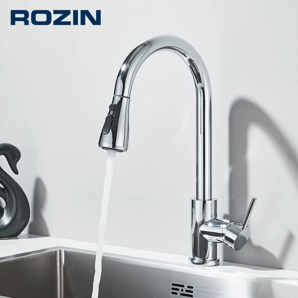 Rozin robinet de cuisine chromé