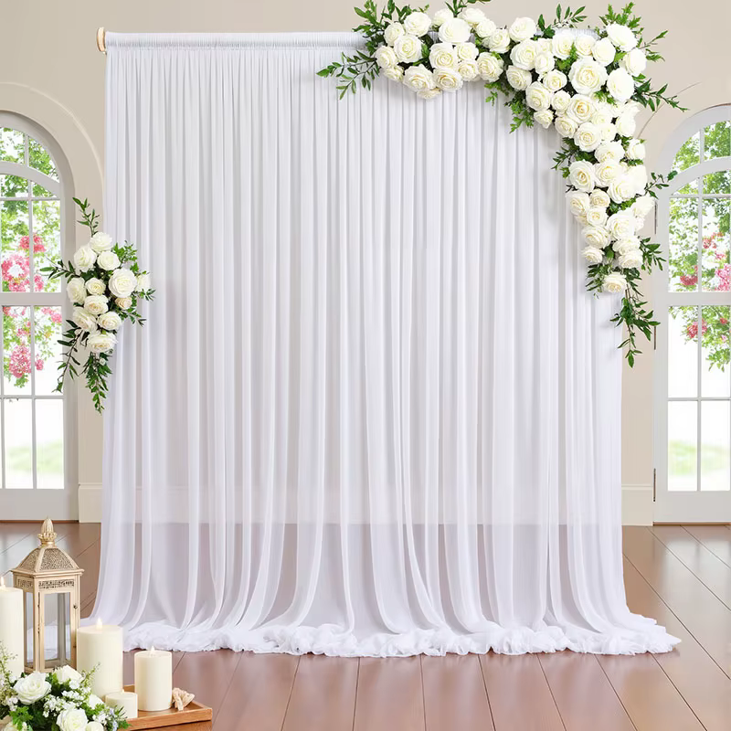 Rideaux en Tulle transparents blancs