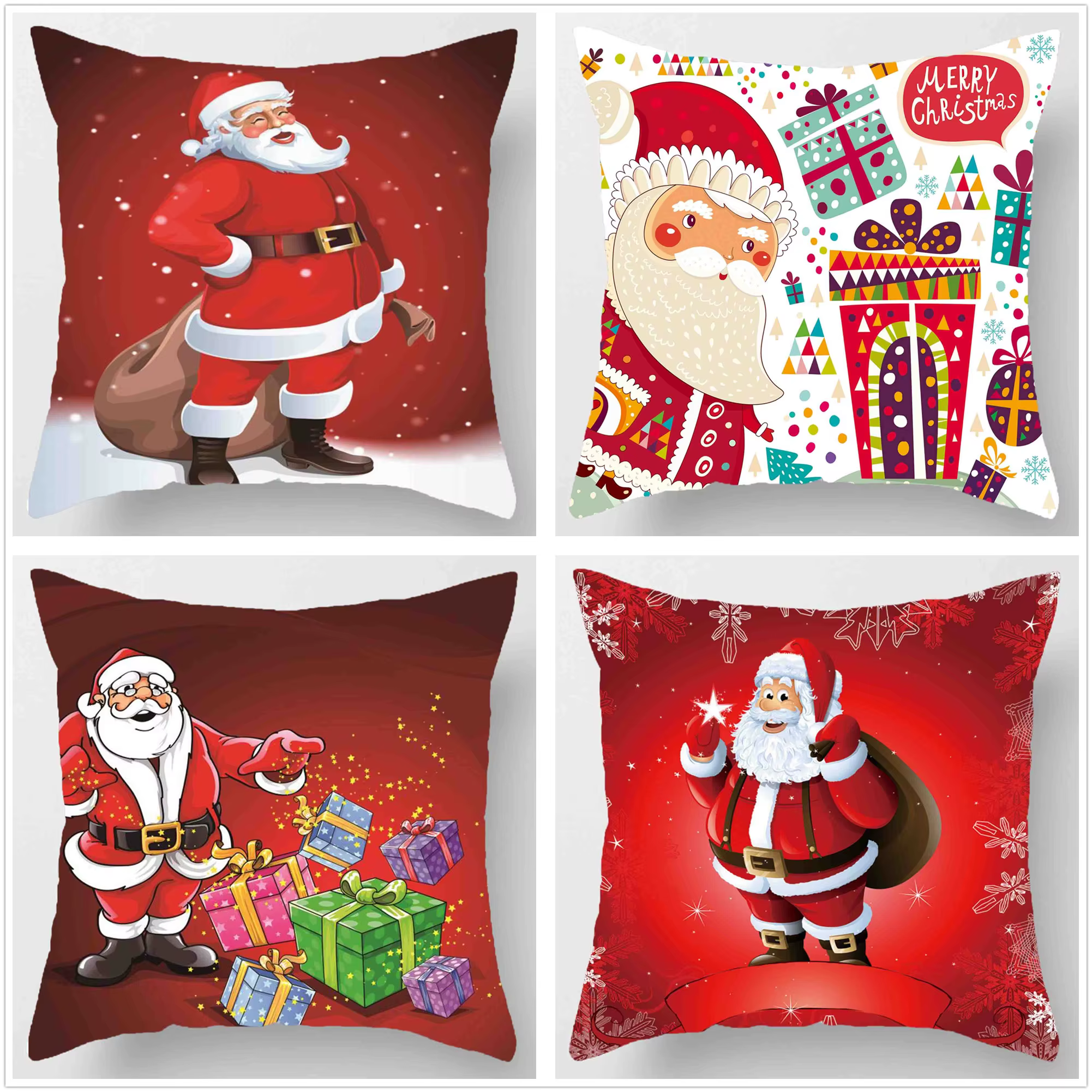 Ensemble de coussins de Noël 45 * 45 cm taie d'oreiller ornements