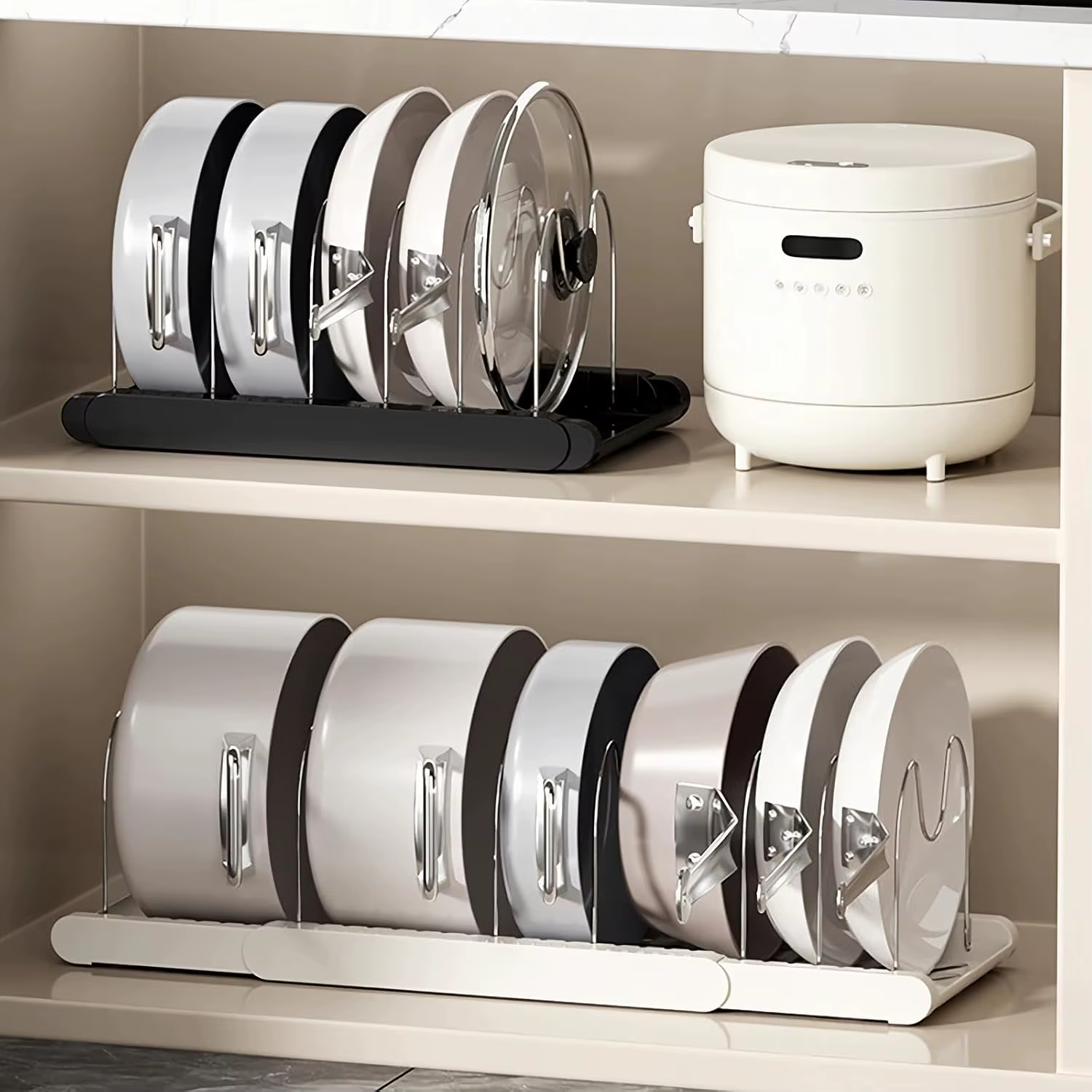 Organisateur de casseroles extensibles