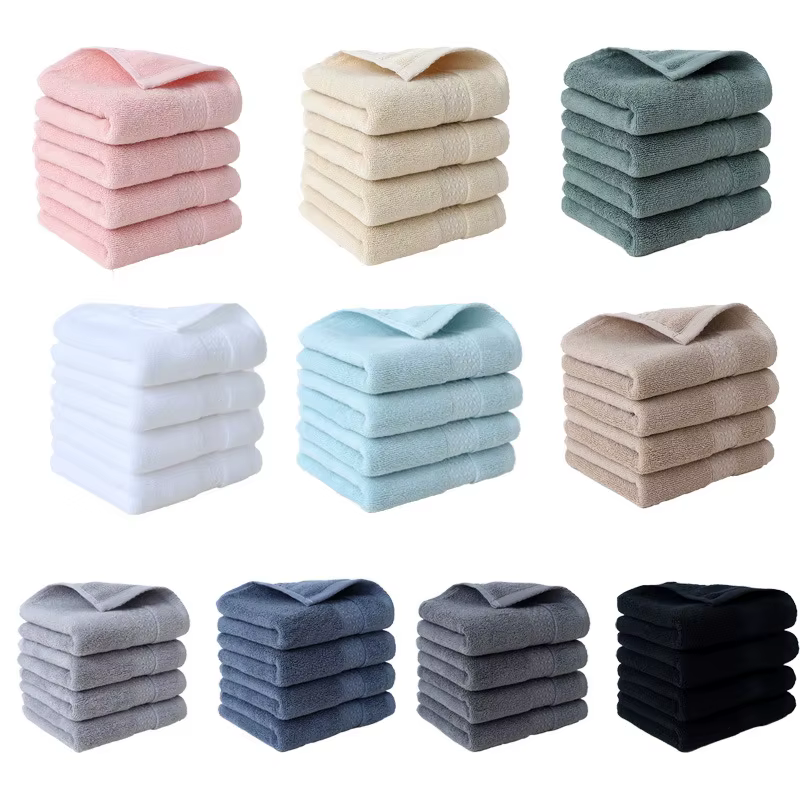 4 serviettes carrées unies