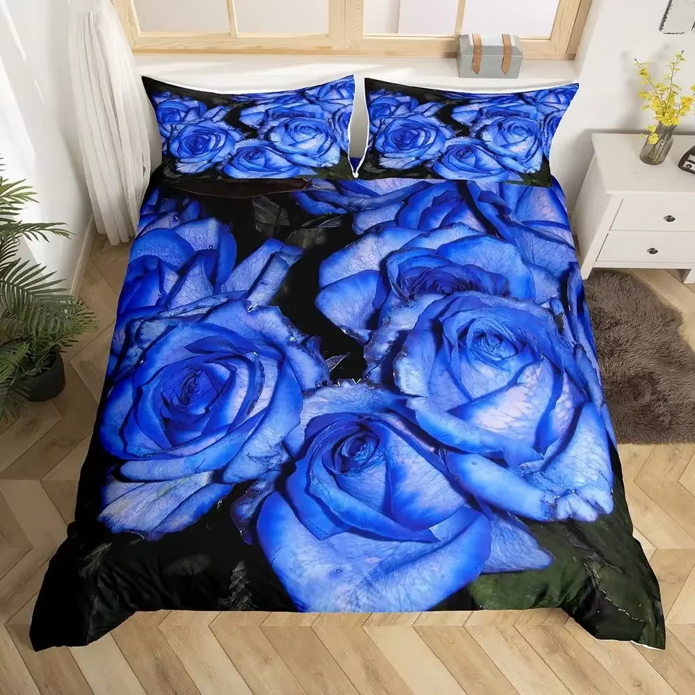 Rose housse de couette ensemble de literie reine complète pour garçons filles cadeaux chambre microfibre