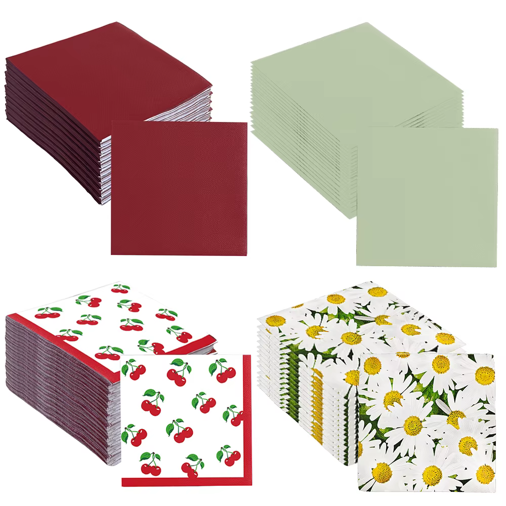 Serviettes de dîner jetables en papier
