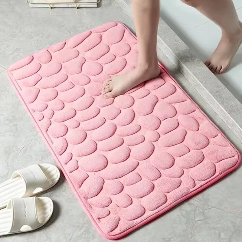 Tapis en velours gaufré en mousse à mémoire de forme