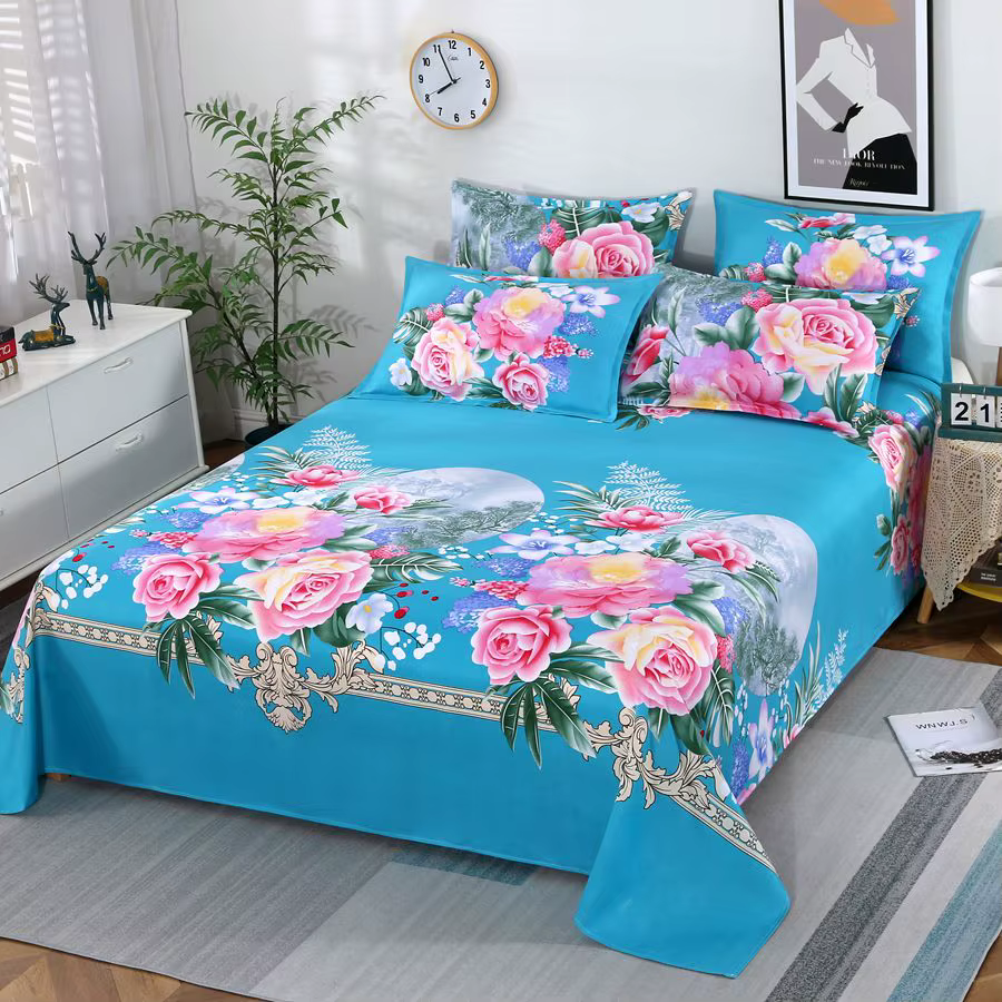 Ensemble de draps de lit 3 pièces/ensemble en coton avec taies d'oreiller pour chambre d'amoureux