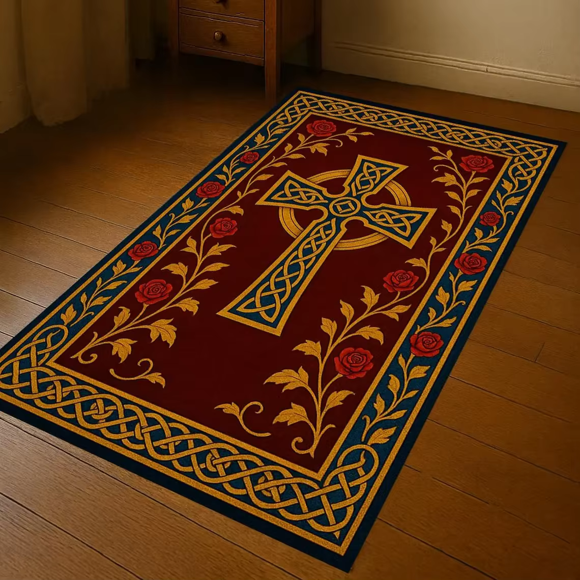 Tapis croisé de style gothique
