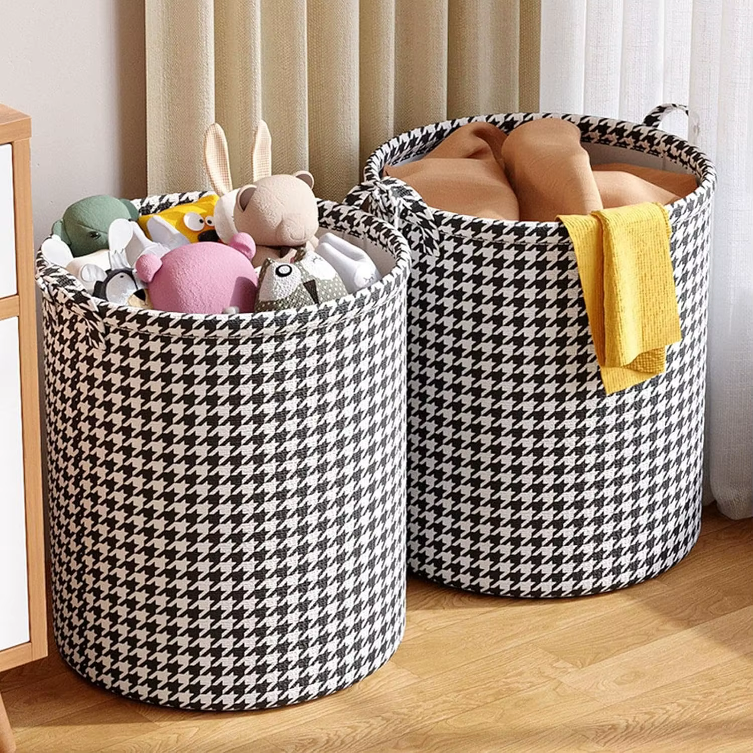 Panier à linge avec poignées