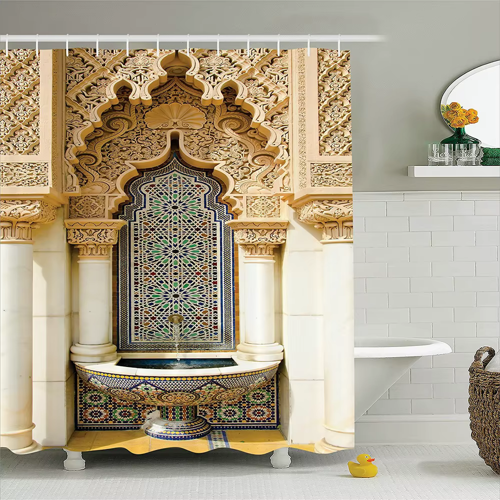 Ensemble de rideaux de douche marocains