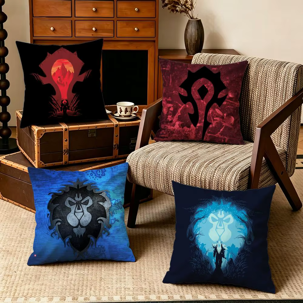 Game-World of WarcraftS – housse de coussin en velours doux