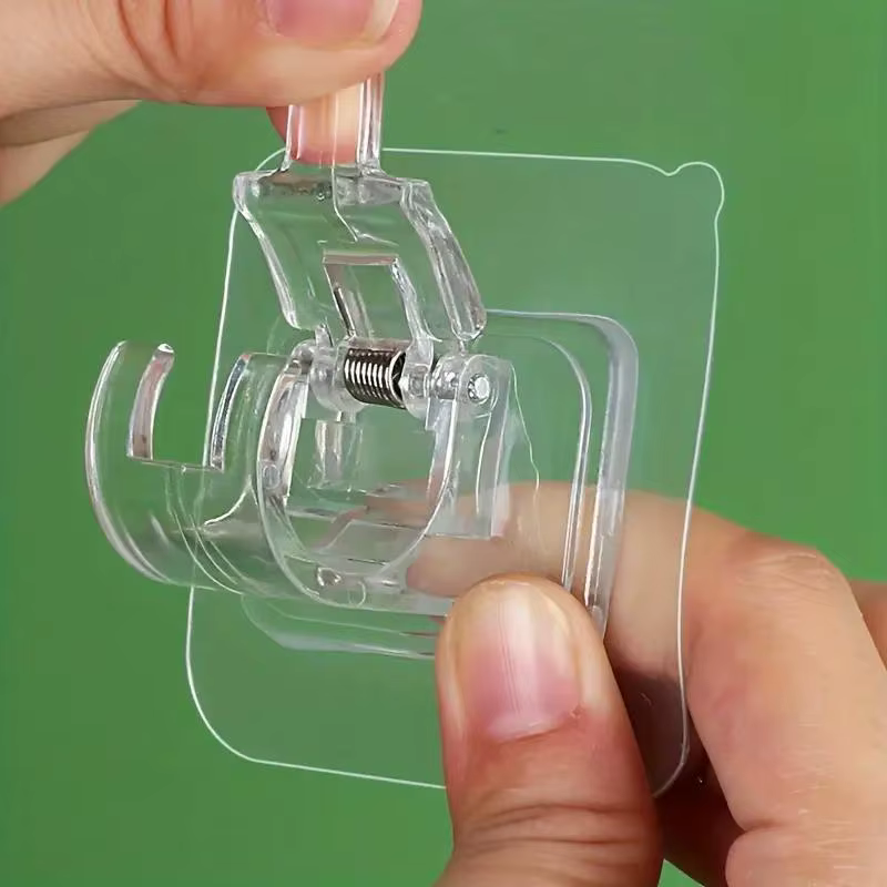 4 supports de tringle à rideau autocollants sans perçage