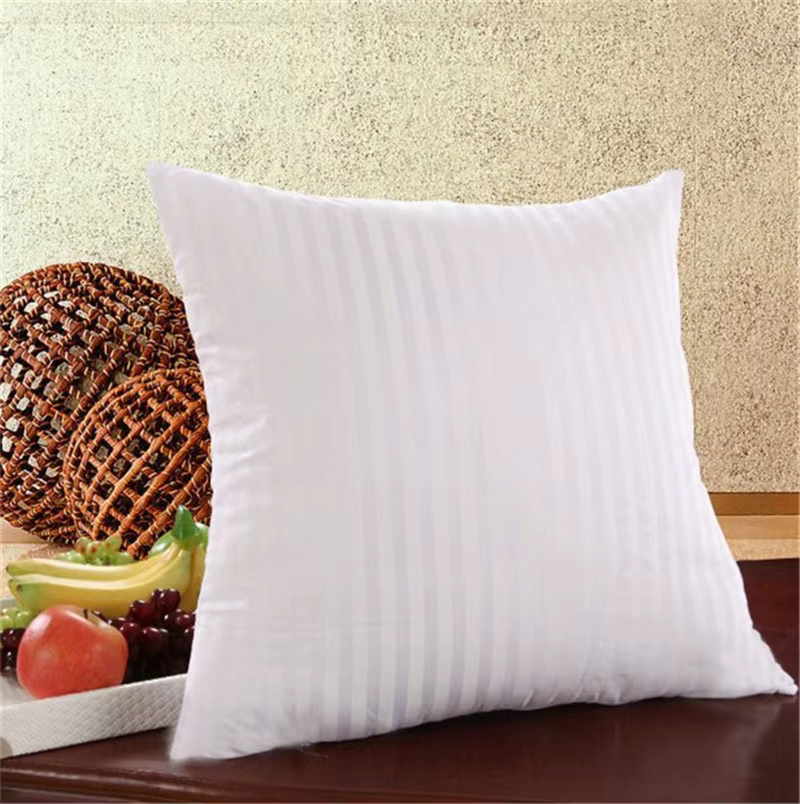 Coussin carré blanc en coton PP doux de 35/40/45/50/60 cm