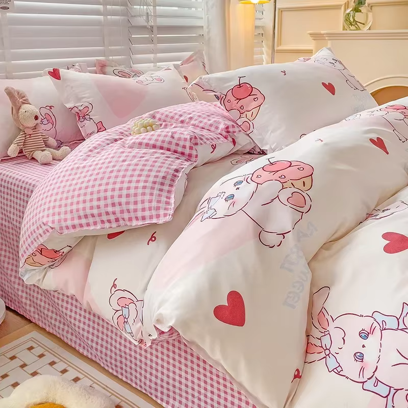 Ensemble de draps de lit de style dessin animé pour enfants