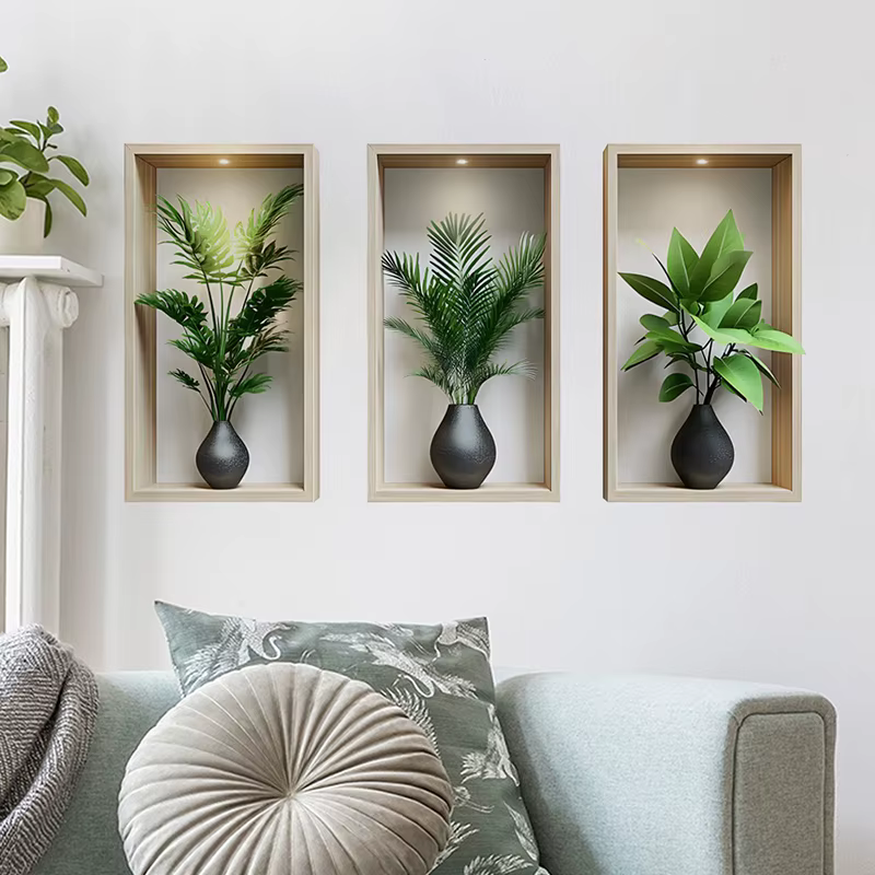 Autocollant Mural plantes vertes