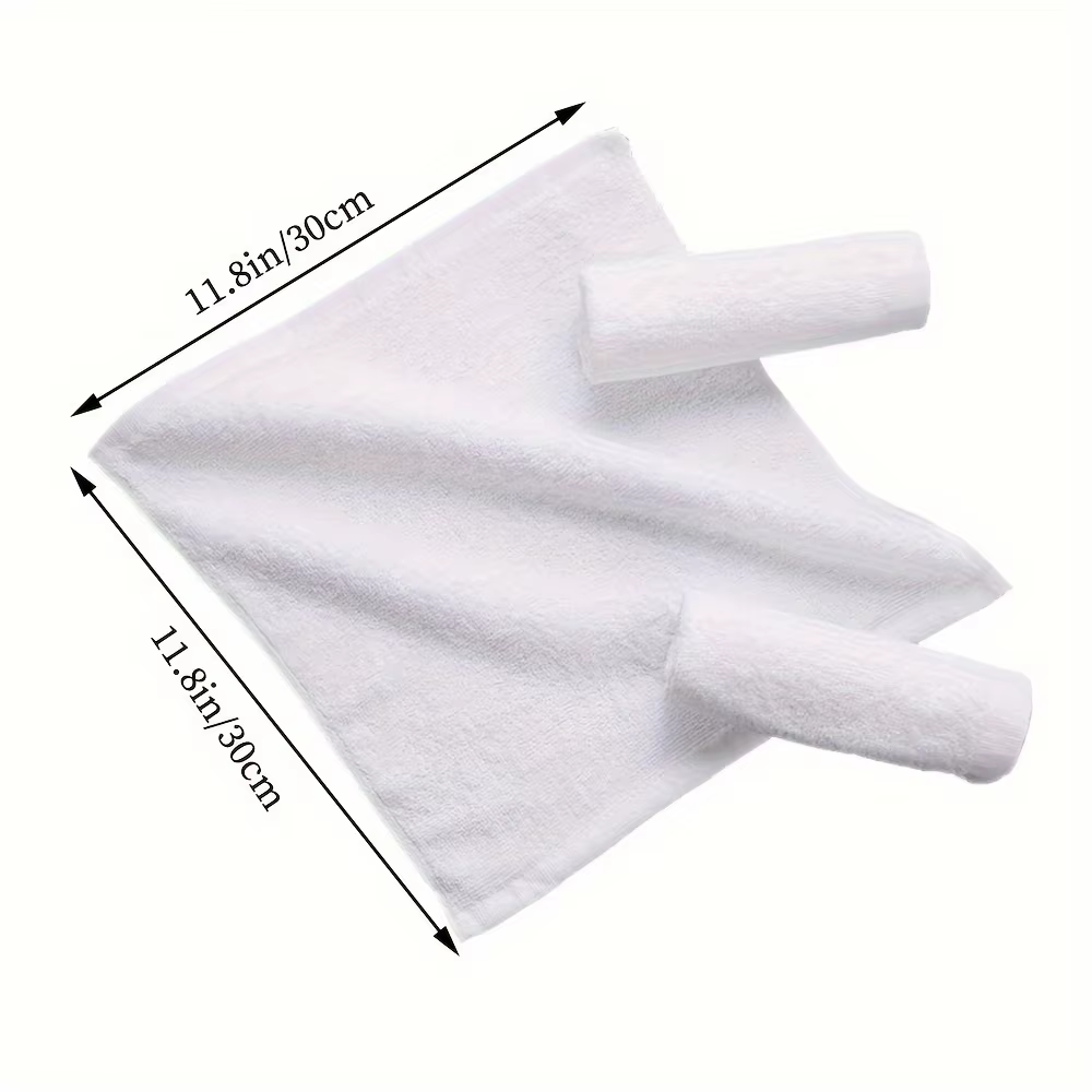 Lot de 5 serviettes carrées blanches modernes