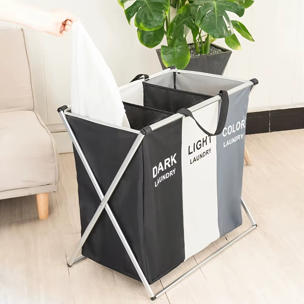 Panier à linge de tri pliable de grande capacité