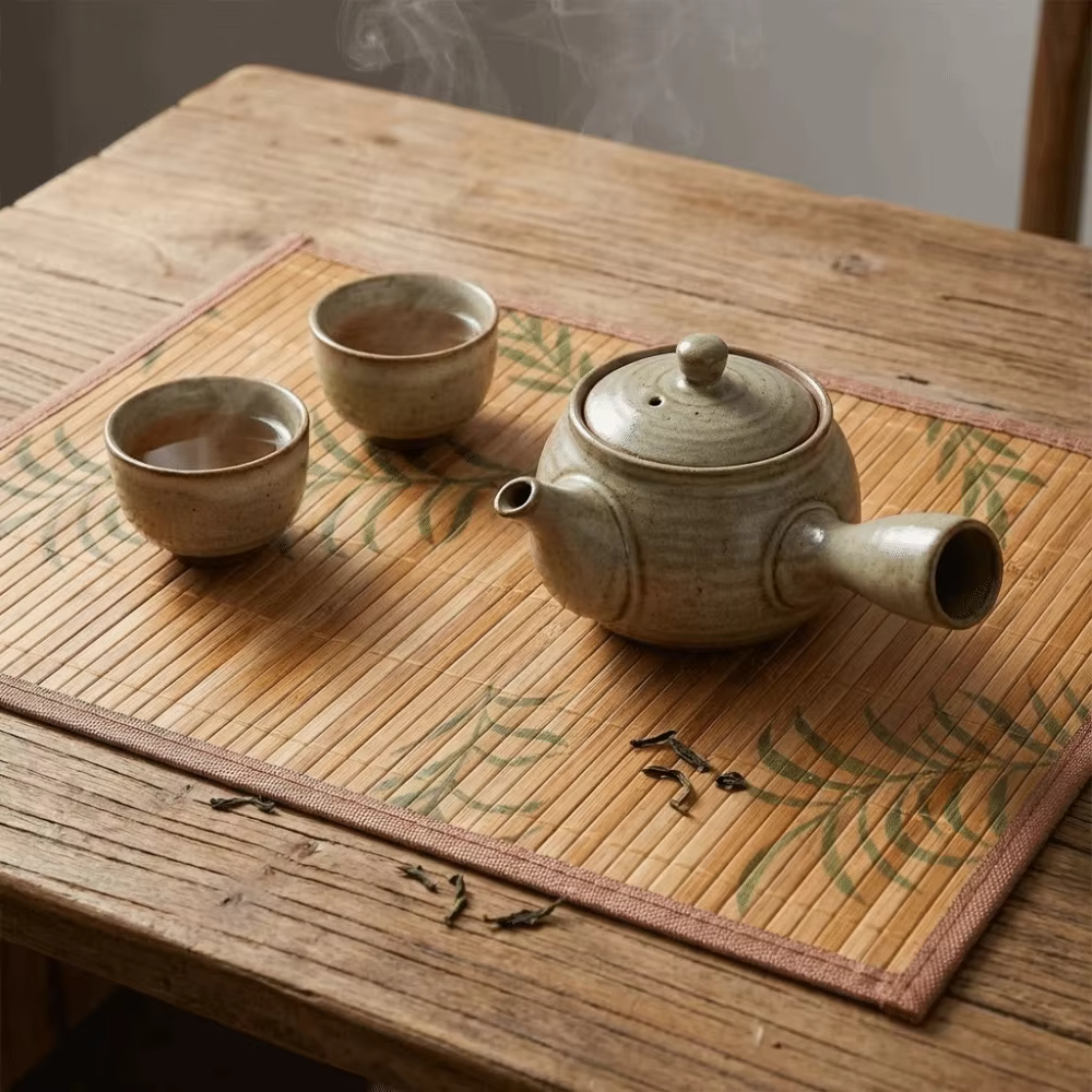 Set de table pliable en bambou