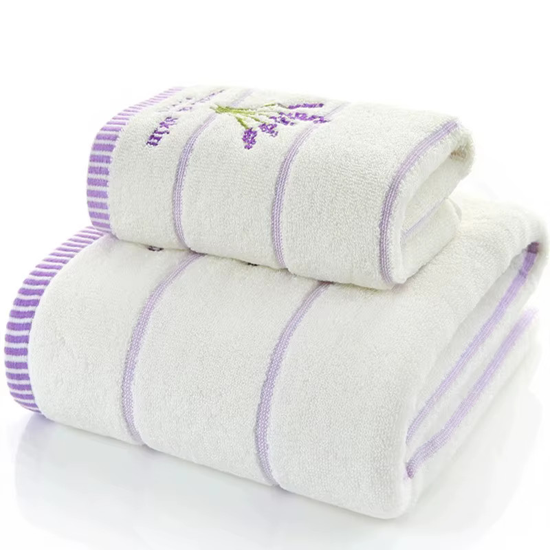 Ensemble de serviettes en coton éponge