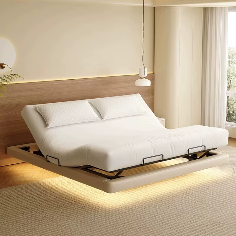 Lit double intelligent moderne flottant 180x200 cm pour chambre à coucher