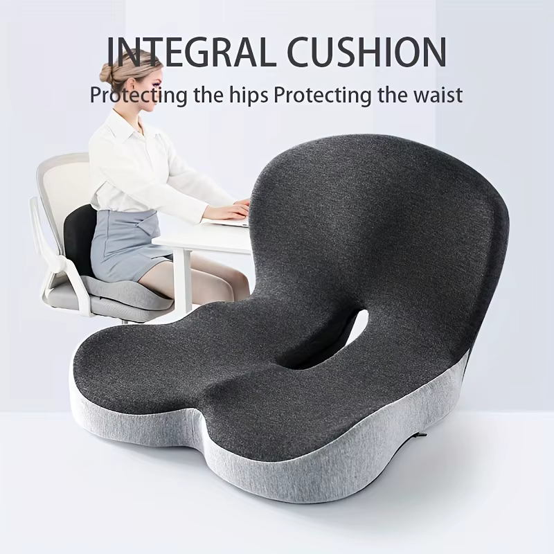 Coussin de siège ergonomique avec support dorsal