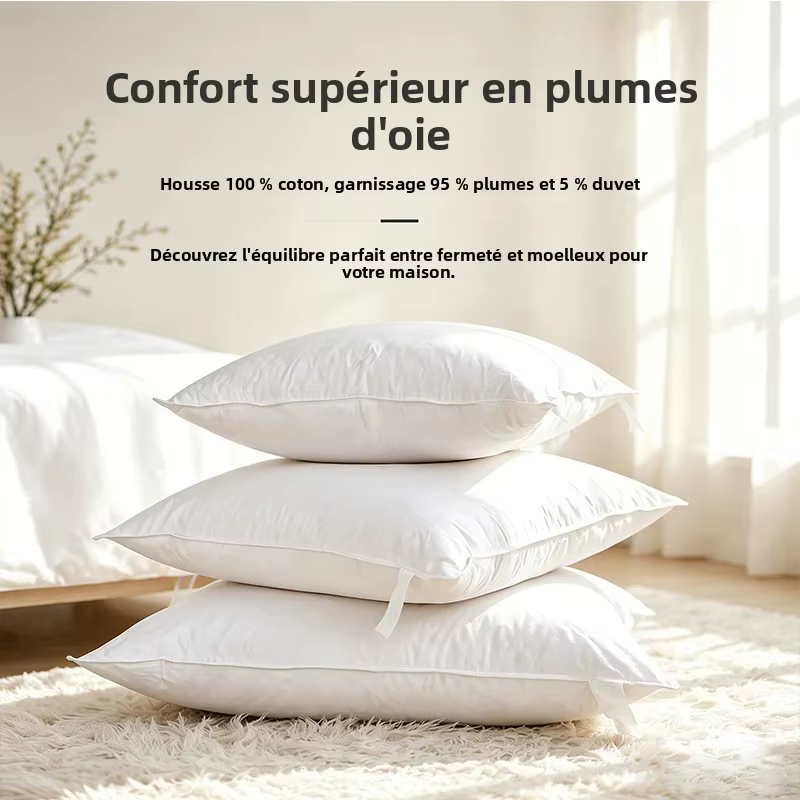 40x60 50x70 45x70cm 100% coton duvet d'oie oreiller dossier siège canapé chaise assise taille repose-pieds lit coussin