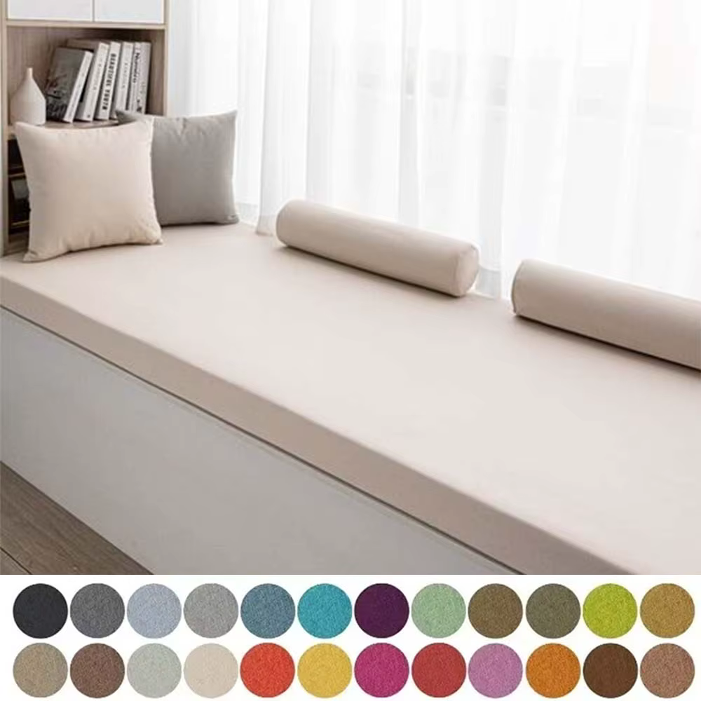 Coussin de rebords de fenêtre d'épaisseur de 5CM avec fond antidérapant pour coussins de banc de maison/jardin