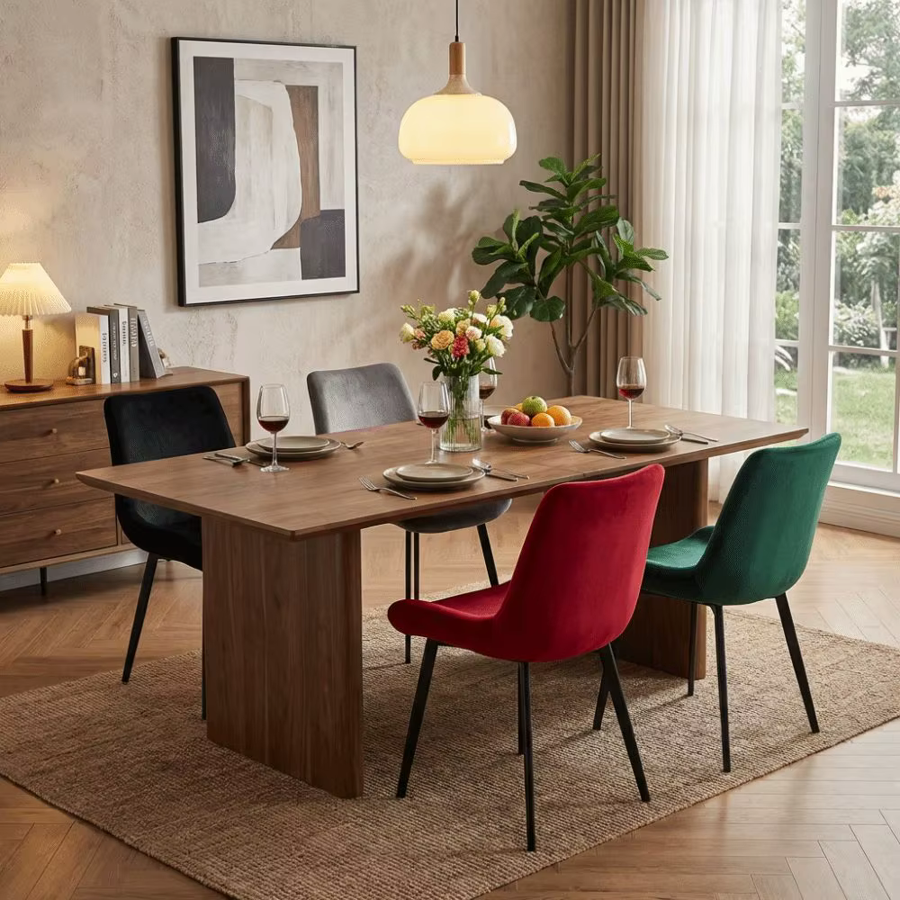 Housses de chaise de salle à manger en velours