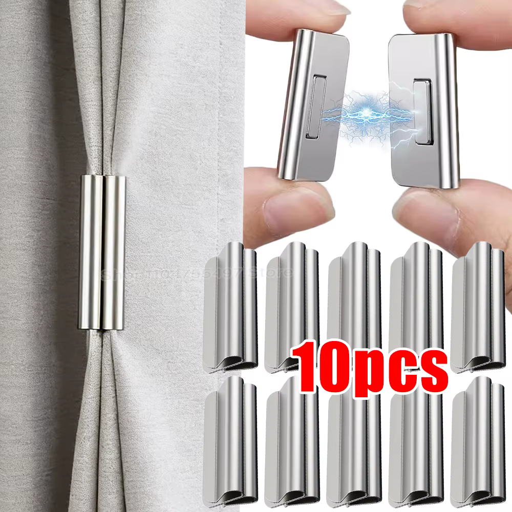 Attaches magnétiques pour rideaux – Empêchent la fuite de lumière – Aimants invisibles en métal