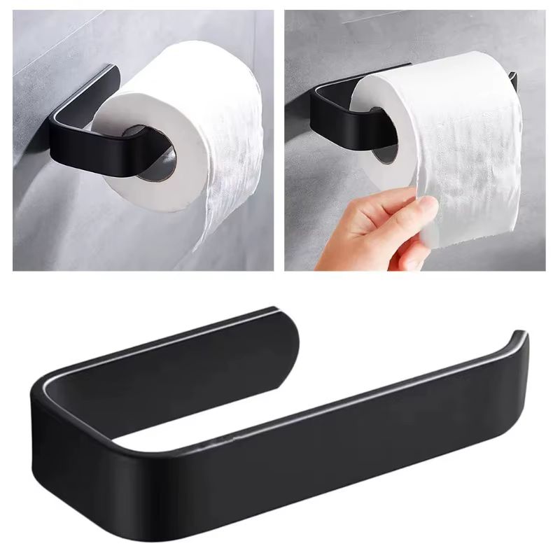 Porte-serviettes de salle de bain blanc sans perçage