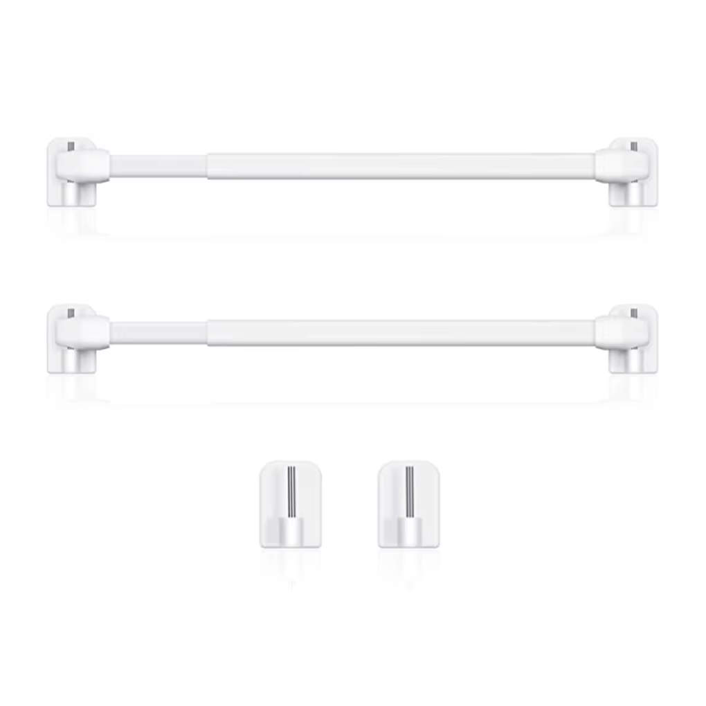 2/4 Pièces Tringles à Rideaux Réglables Extensibles pour Salle de Bain