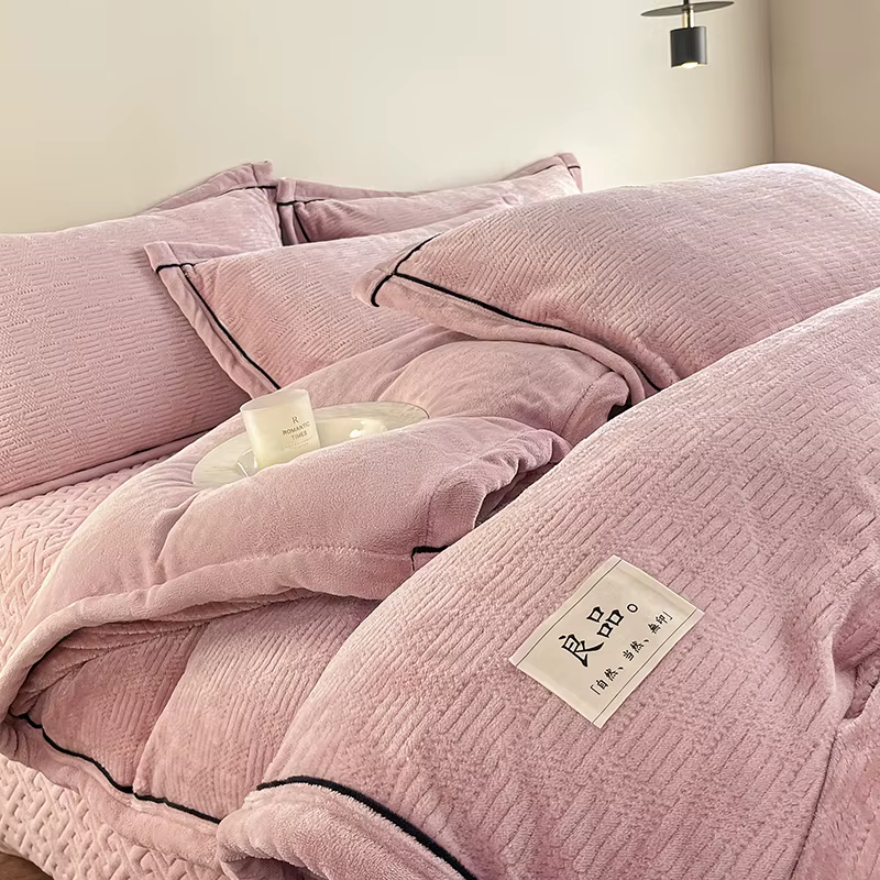 Ensemble de housse de couette en velours de lait